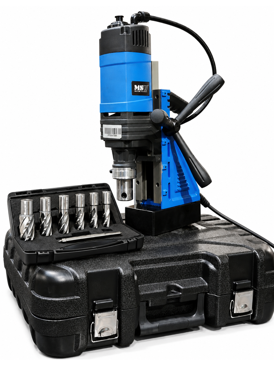 Magnetinės gręžimo staklės MSW Motor 1600W + Gręžimo karūnų rinkinys ECEF Weldon 1