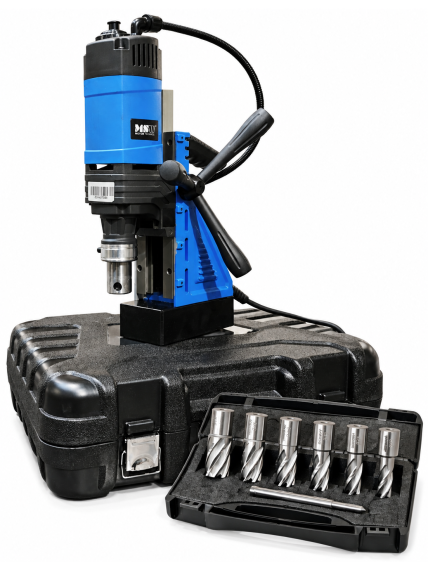 Magnetinės gręžimo staklės MSW Motor 1600W + Gręžimo karūnų rinkinys ECEF Weldon