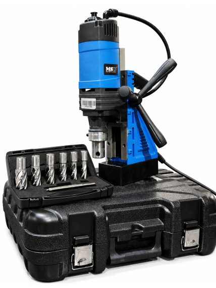 Magnetinės gręžimo staklės MSW Motor 1600W + Gręžimo karūnų rinkinys ECEF Weldon 1 Magnetinės gręžimo staklės MSW Motor 1600W + Gręžimo karūnų rinkinys ECEF Weldon 1
